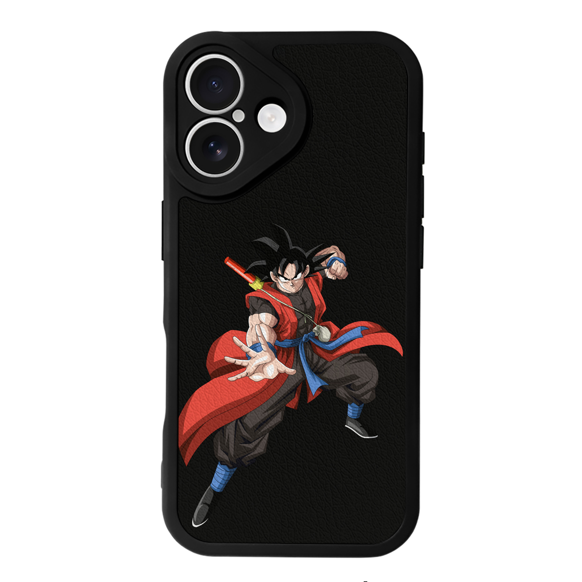 （画像用） ドラゴンボール 孫悟空（そん ごくう）Son Goku カカロット DRAGON BALL Kakarotto 【iPhone 16シリーズ対応】シリコンスマホケース（レザー調） 材質：シリコン
